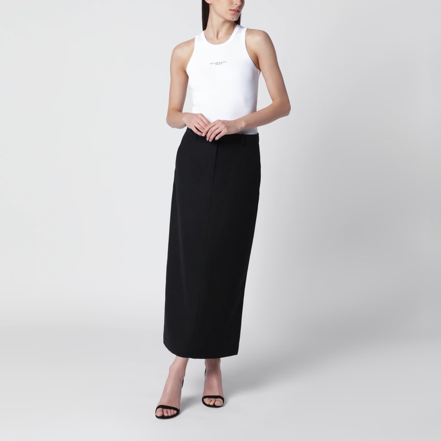 Givenchy Canotta taglio slim bianca con logo, view 2