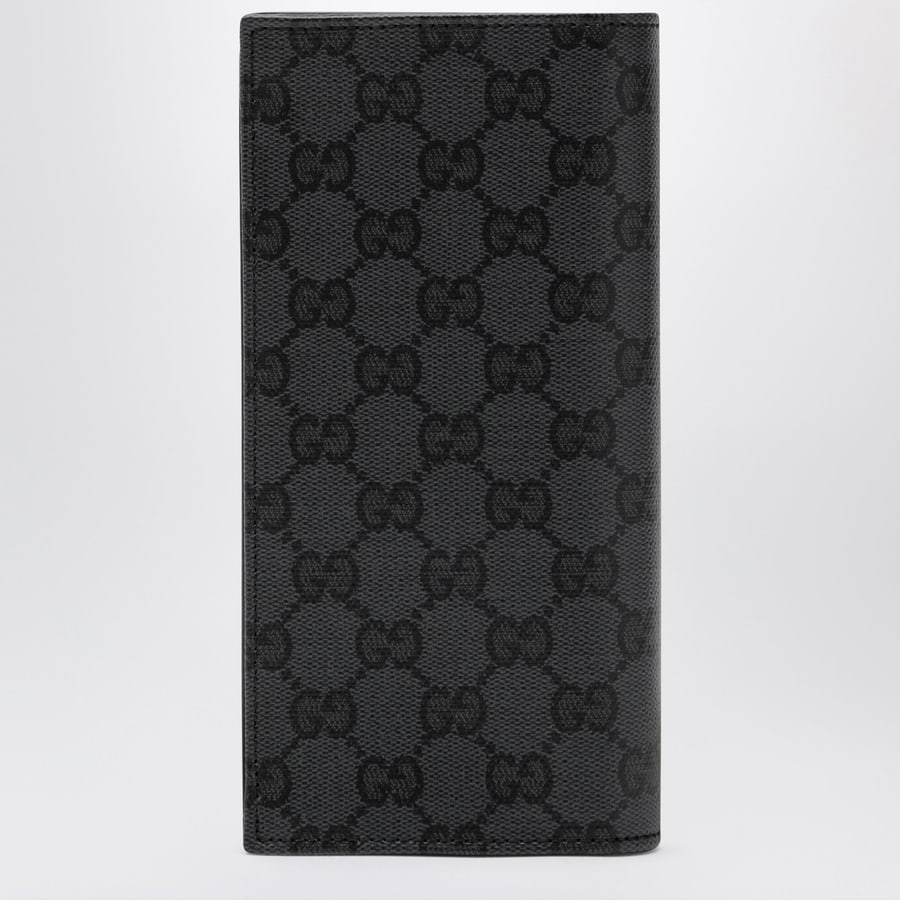 Gucci Portafoglio lungo Essence Classic in tessuto GG nero, view 2