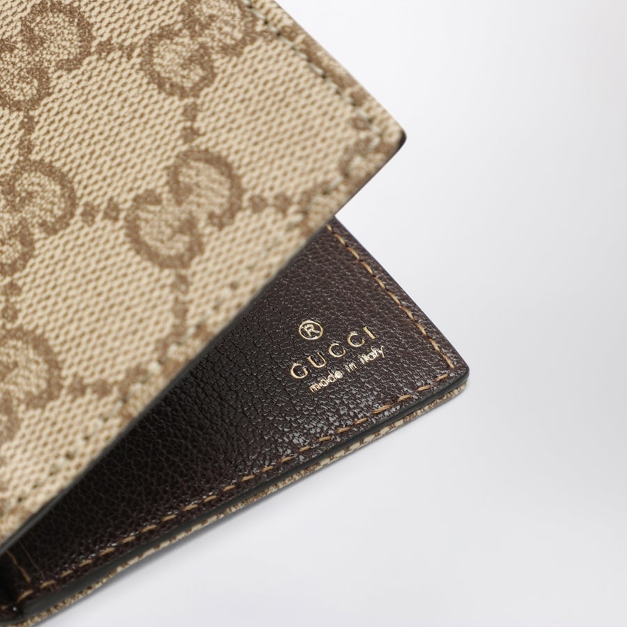 Gucci Portacarte Essence Classic in tessuto GG beige sabbia, view 4