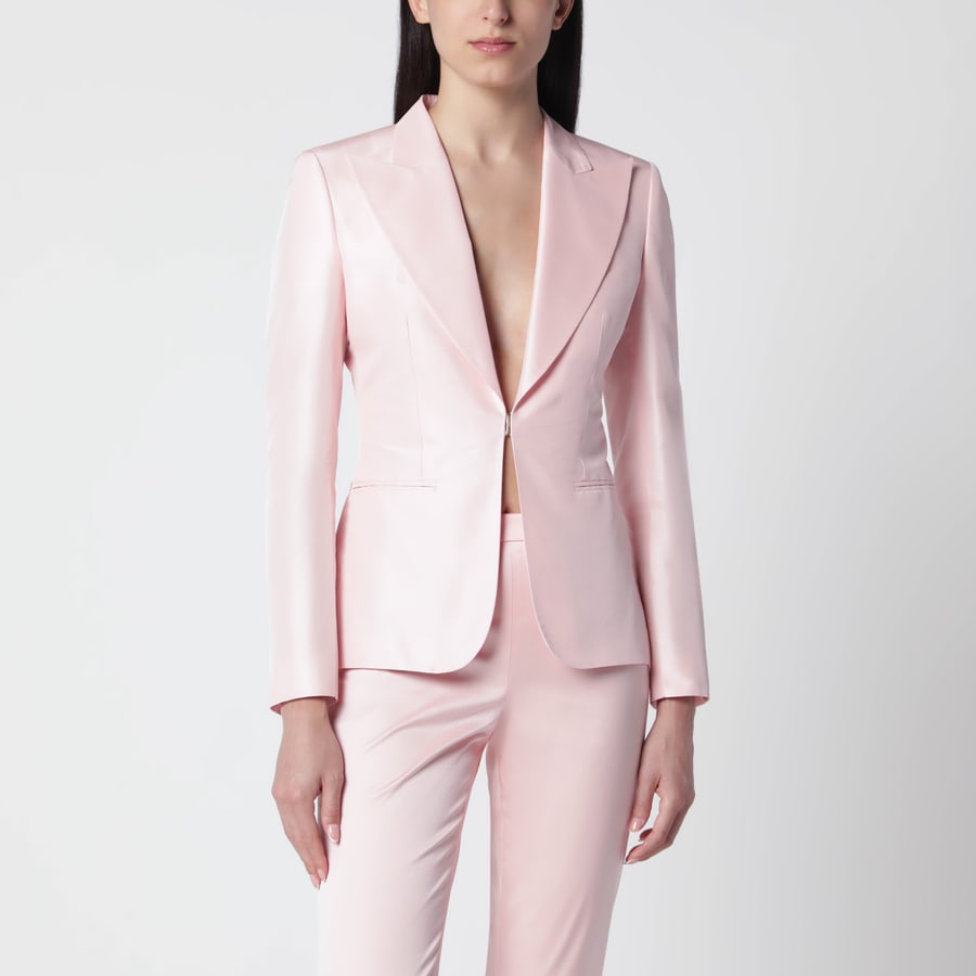 Gucci Giacca in faille di seta rosa
