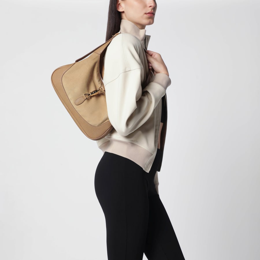 Gucci Borsa a spalla Gucci Jackie 1961 misura media color sabbia, view 2
