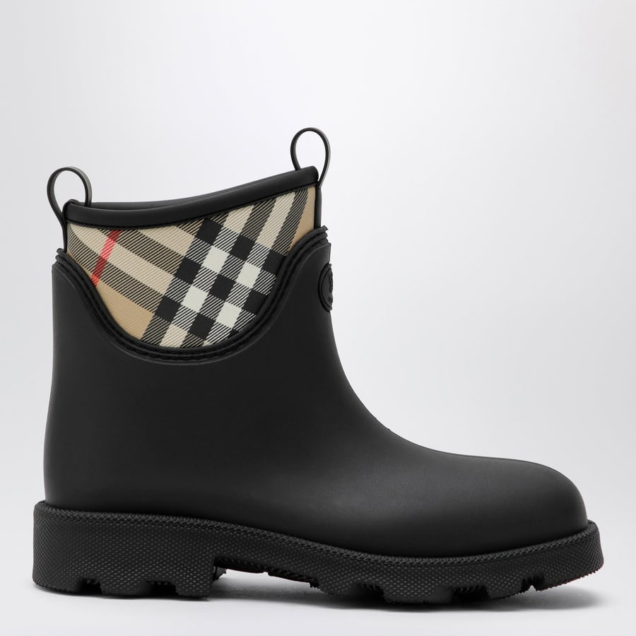 Burberry Stivaletti da pioggia Marsh Stamp in gomma neri