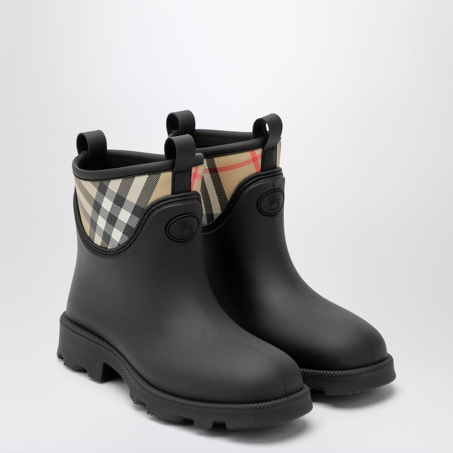 Burberry Stivaletti da pioggia Marsh Stamp in gomma neri, view 2