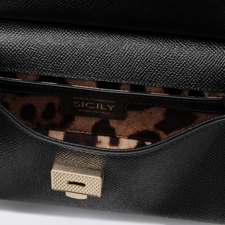 Dolce & Gabbana Borsa a mano Sicily piccola nera, view 5