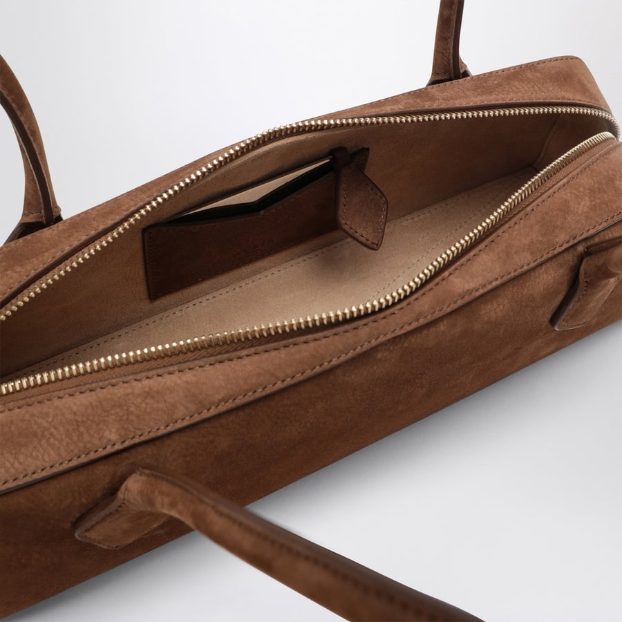 Alaïa Borsa Le Teckel media in pelle nabuk marrone, view 5