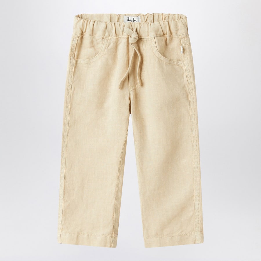 IL GUFO Pantalone beige in lino