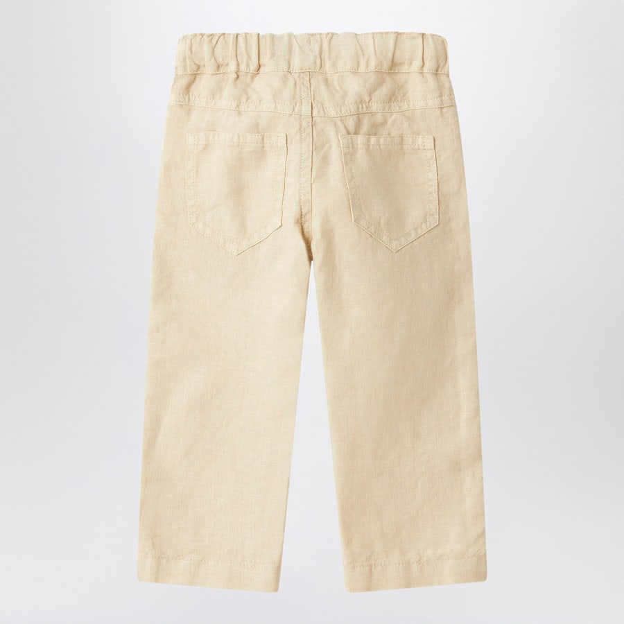 IL GUFO Pantalone beige in lino, view 2
