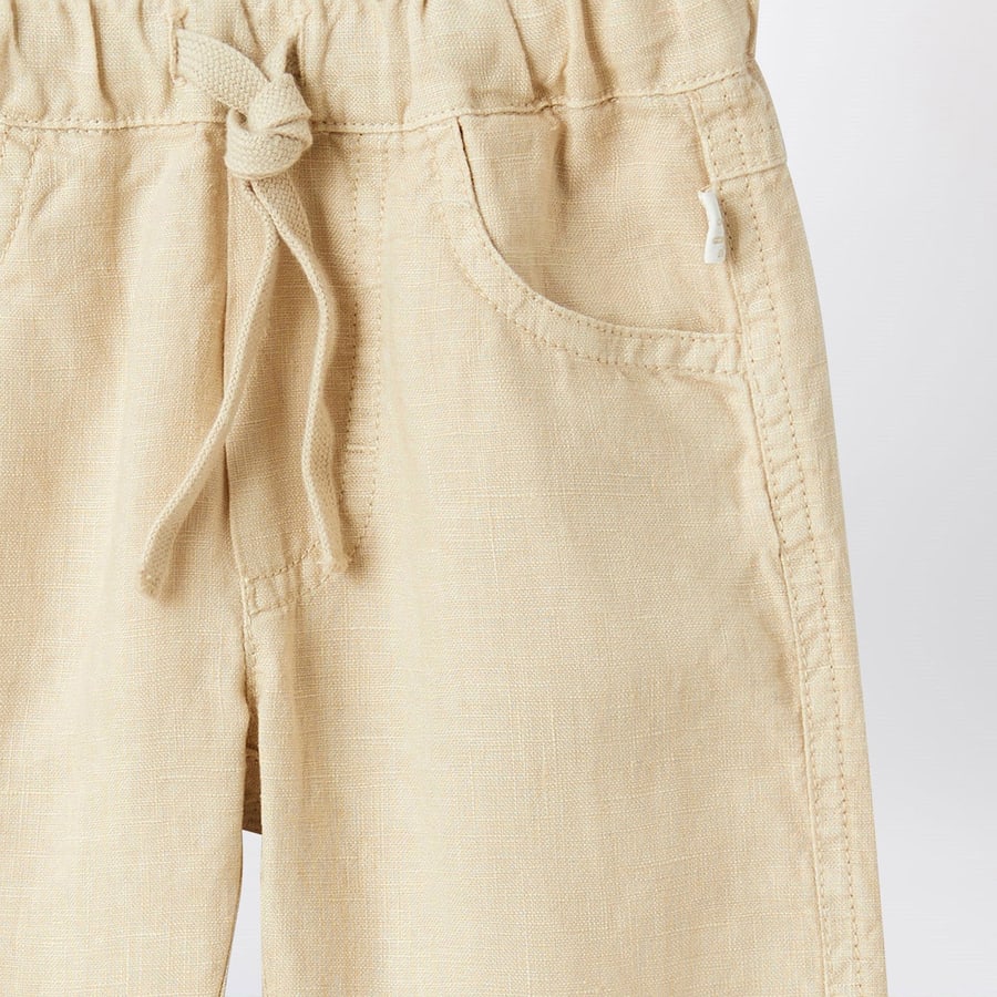 IL GUFO Pantalone beige in lino, view 3