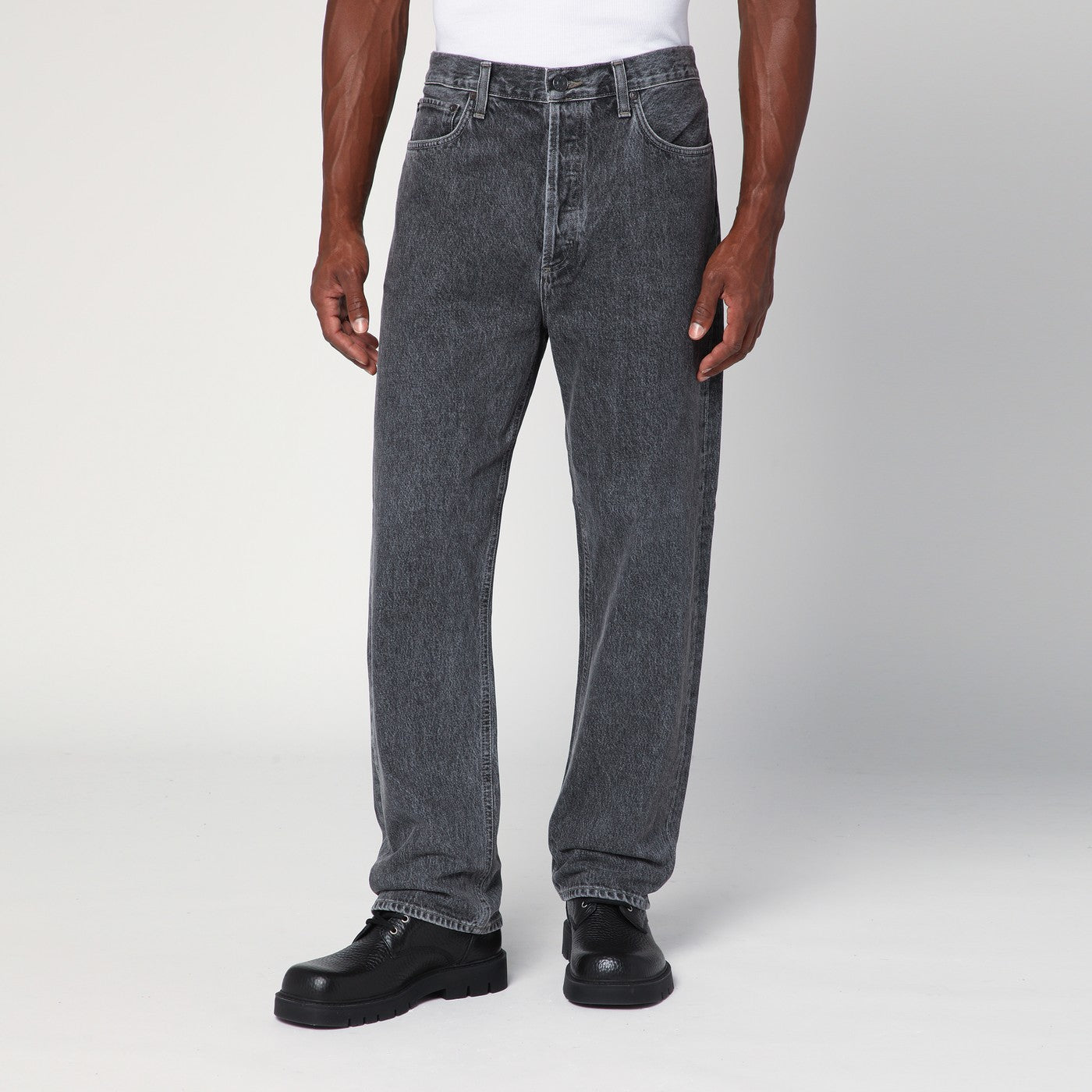 AGOLDE Jeans grigio effetto slavato