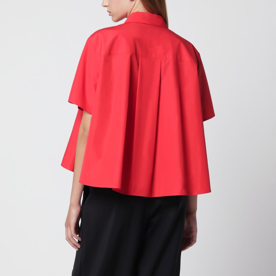 Loewe Camicia a trapezio rossa in cotone, view 3