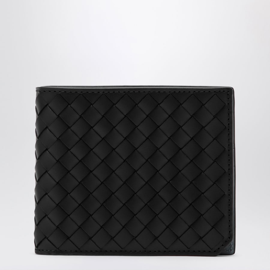 Bottega Veneta Portafoglio bi-fold Intrecciato nero