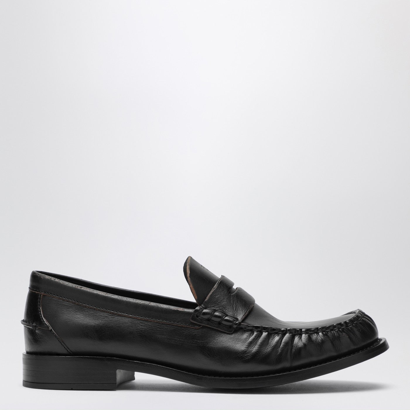 Prada Mocassini in pelle spazzolata neri