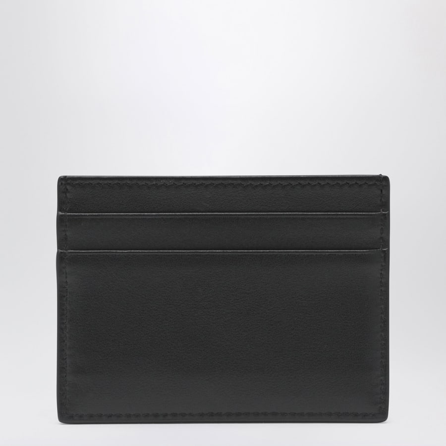 Dolce & Gabbana Portacarte in pelle nero con logo DG, view 2