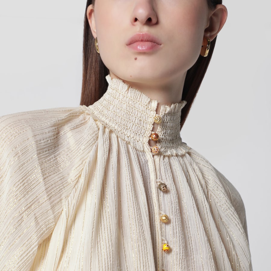 Zimmermann Camicetta Aster color crema, view 4