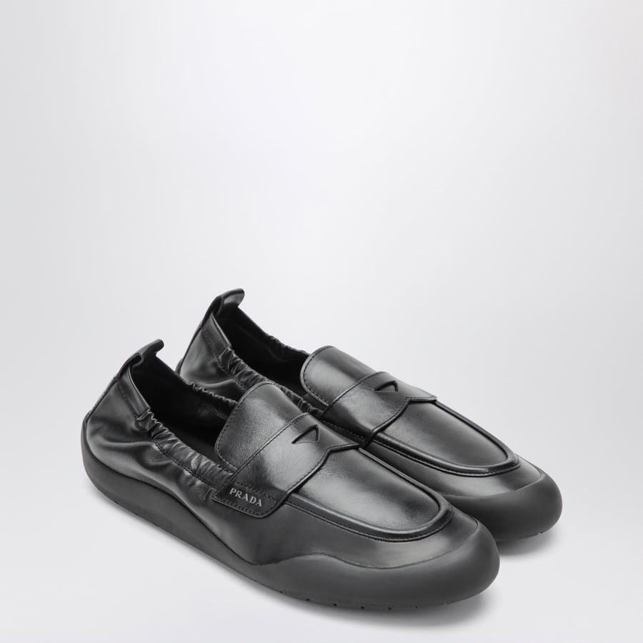 Prada Mocassini Speedrock in pelle neri, view 2