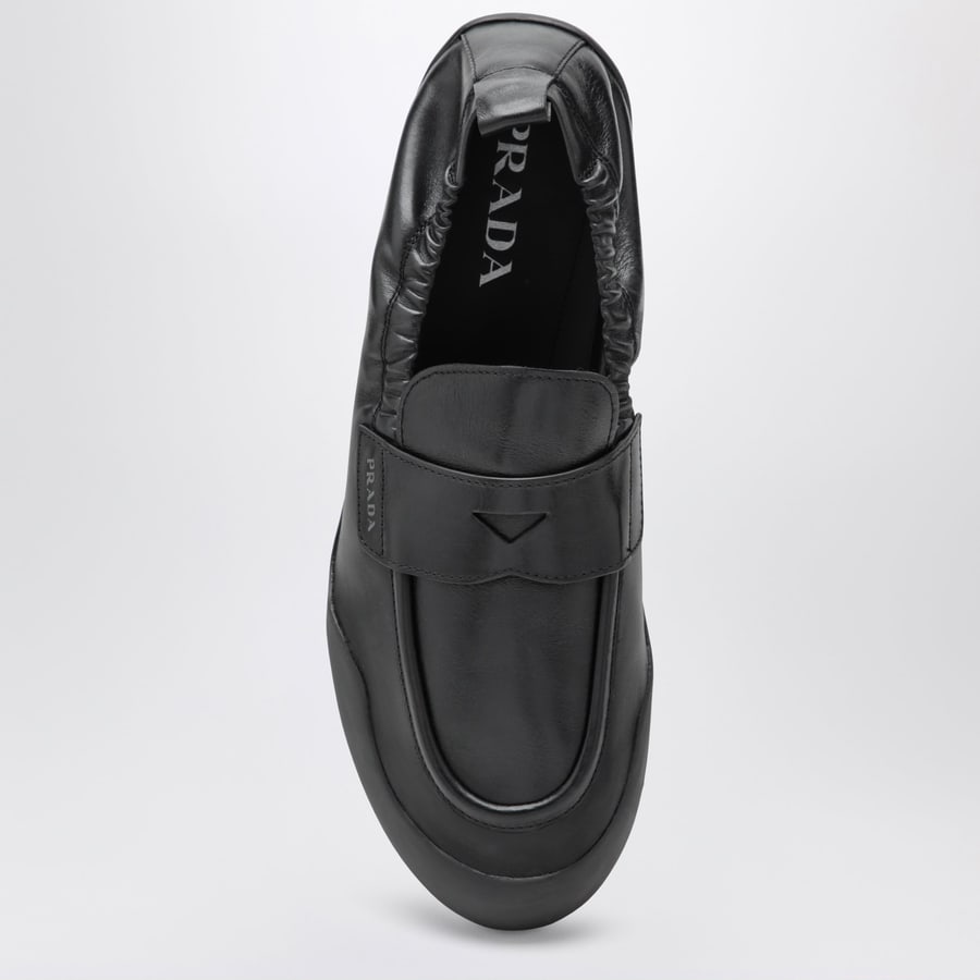 Prada Mocassini Speedrock in pelle neri, view 3