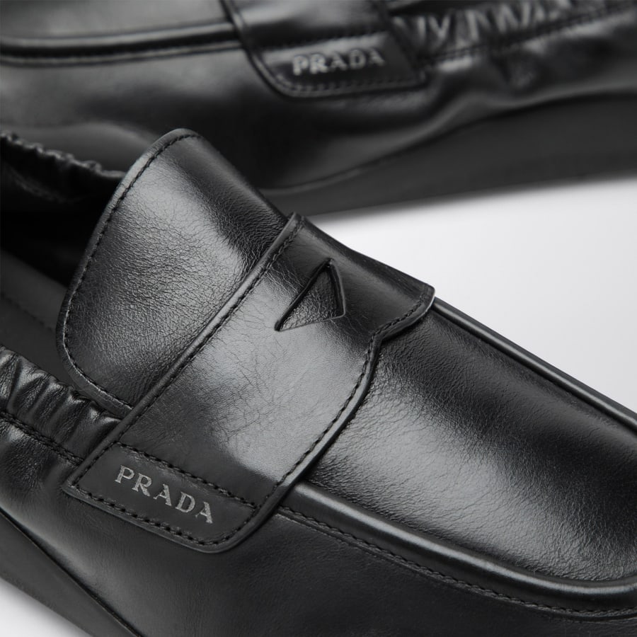 Prada Mocassini Speedrock in pelle neri, view 5