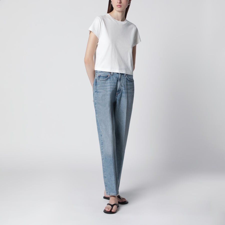 AGOLDE Jeans 80's con pieghe in denim indaco, view 2