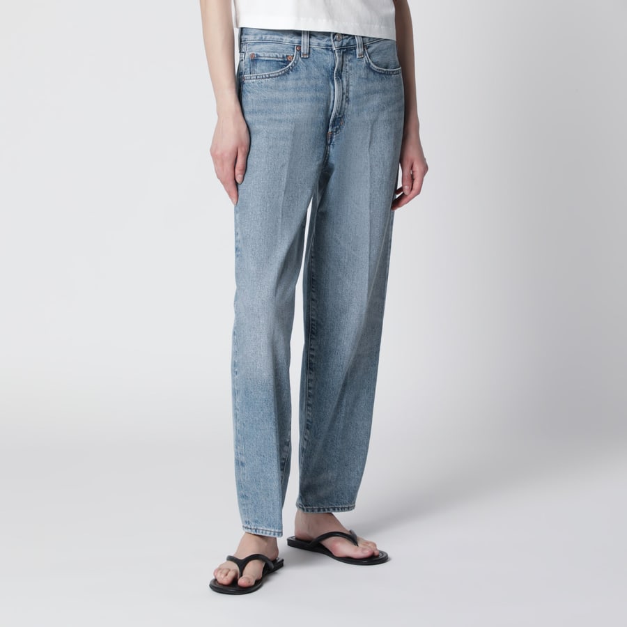 AGOLDE Jeans 80's con pieghe in denim indaco, view 3