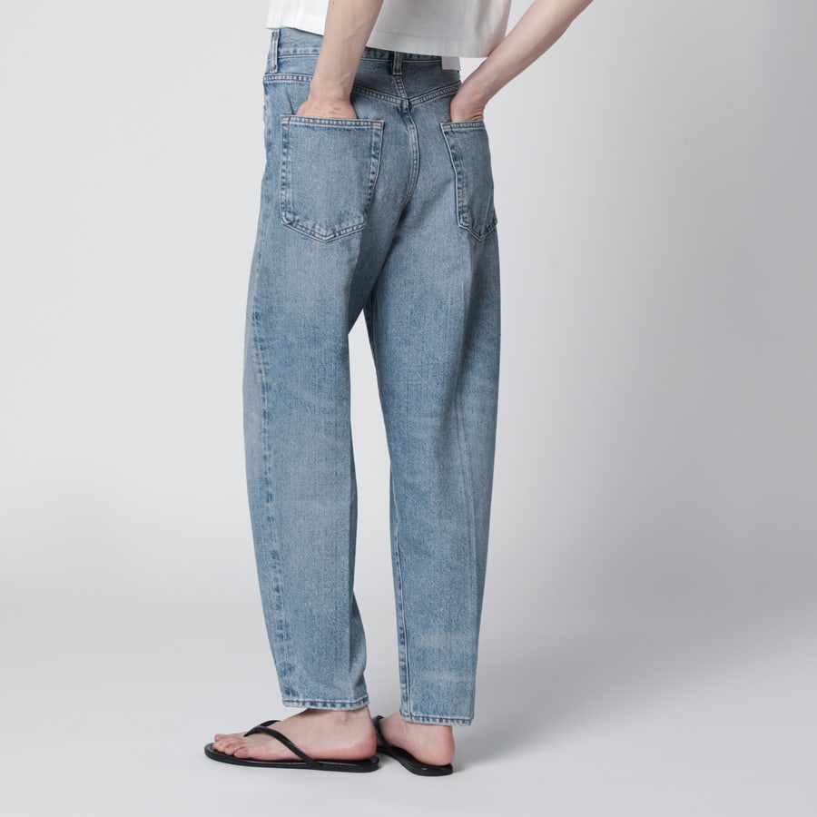 AGOLDE Jeans 80's con pieghe in denim indaco, view 4