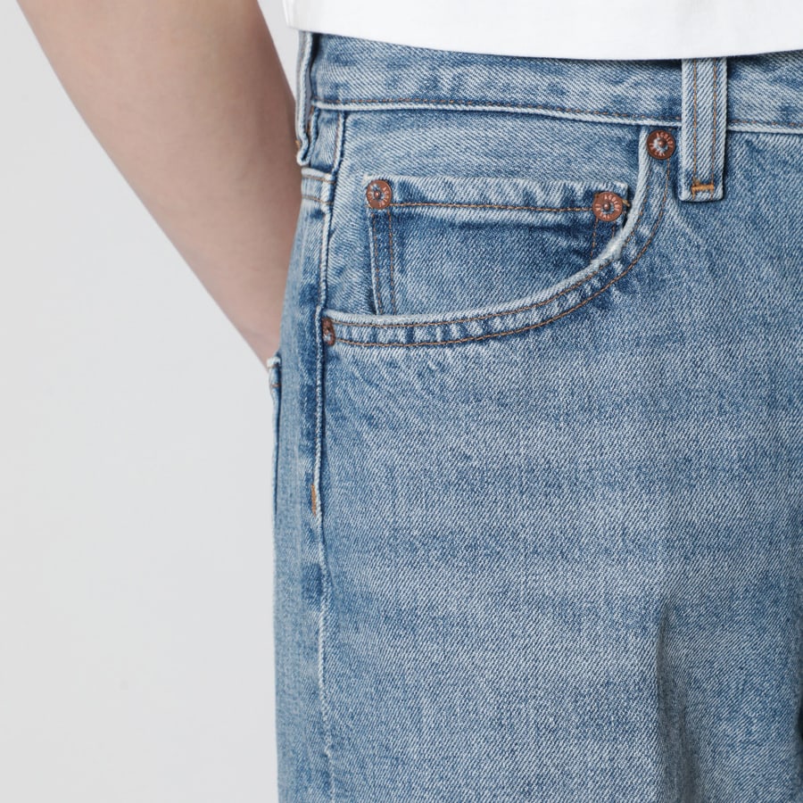 AGOLDE Jeans 80's con pieghe in denim indaco, view 5