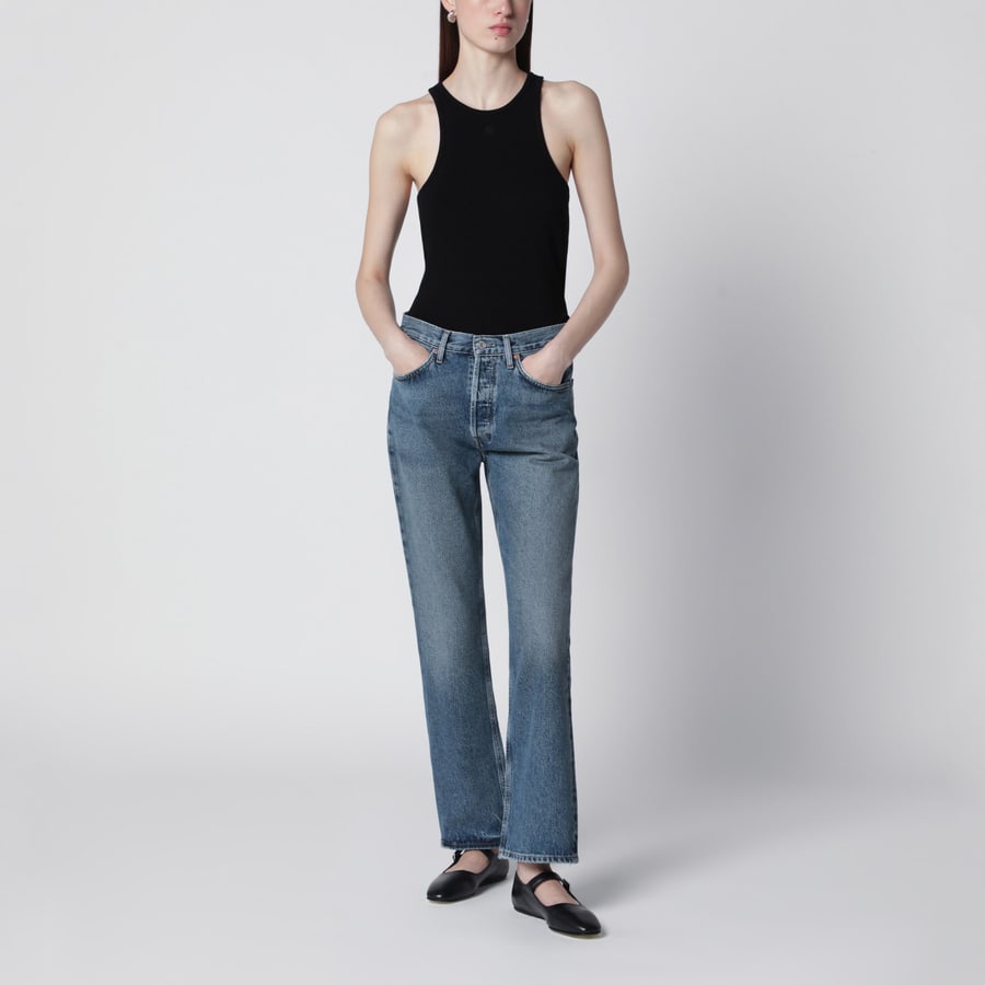 AGOLDE Jeans dritti Lana in denim indaco, view 2