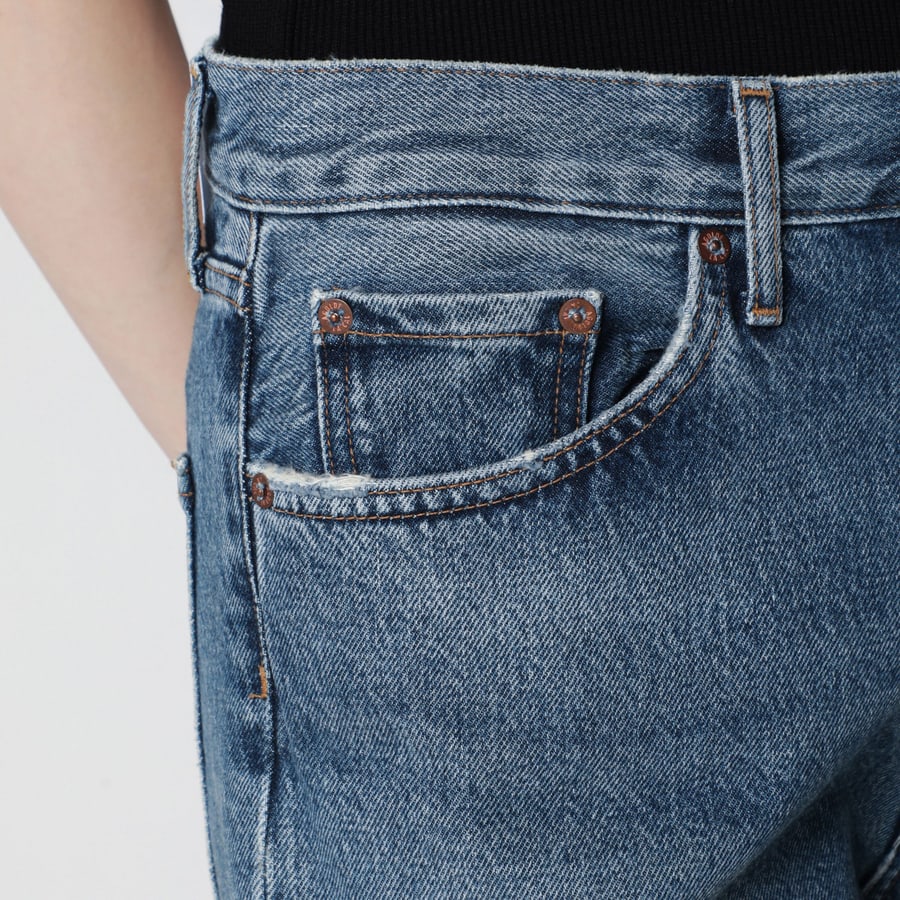 AGOLDE Jeans dritti Lana in denim indaco, view 5