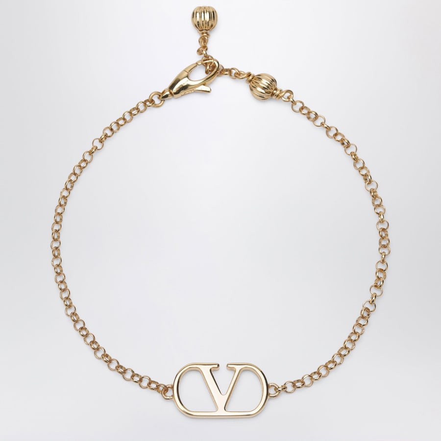 Valentino Garavani Braccialetto VLogo Signature in metallo dorato