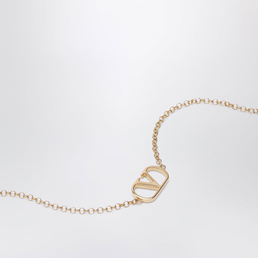 Valentino Garavani Braccialetto VLogo Signature in metallo dorato, view 3