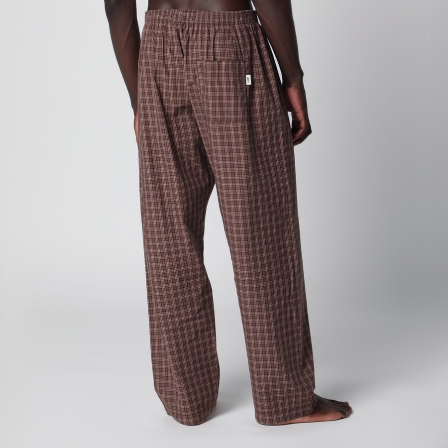 TEKLA Pantalone pigiama in cotone color Serra motivo check, view 4