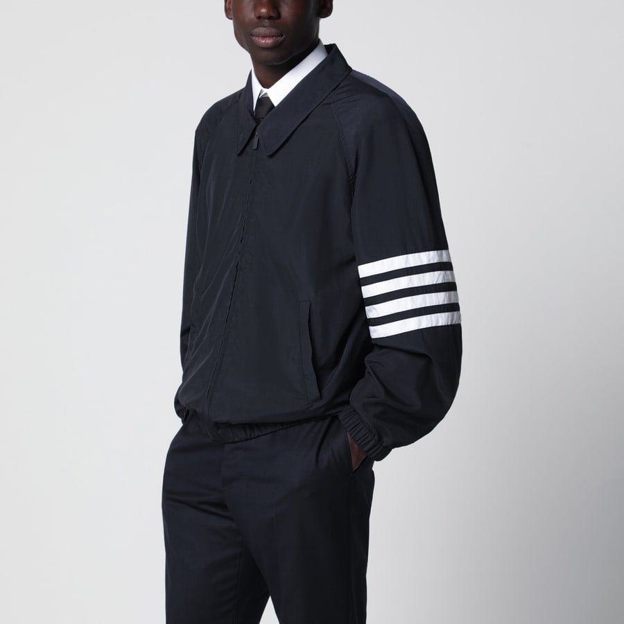 Thom Browne Giacca leggera con zip blu navy