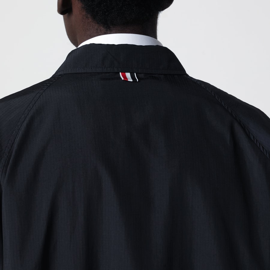 Thom Browne Giacca leggera con zip blu navy, view 4