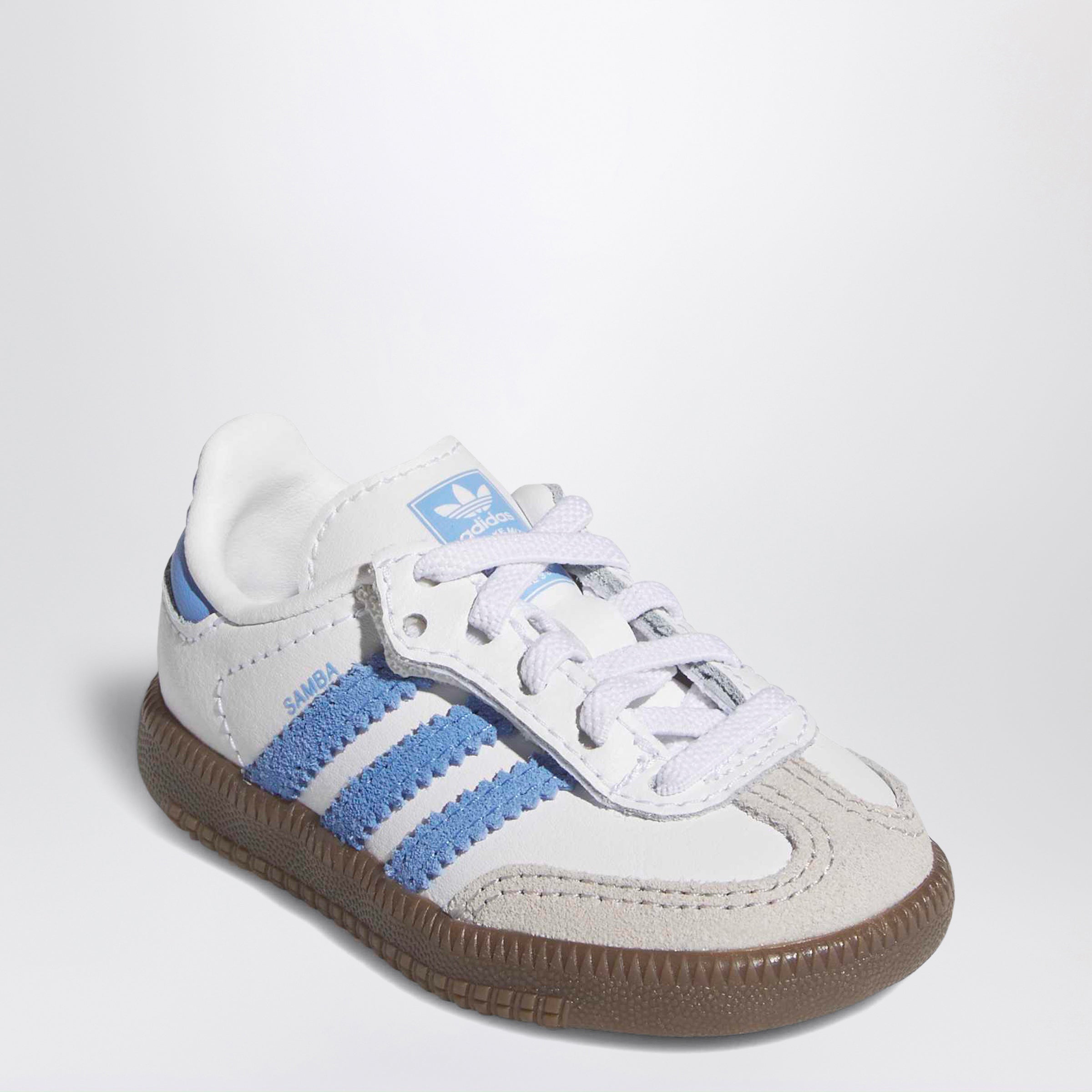 ADIDAS ORIGINALS Sneakers OG Samba bianca/blu con lacci elastici, view 2