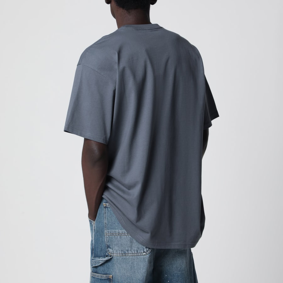 Carhartt WIP S/S Chase T-Shirt grigia in cotone, view 3