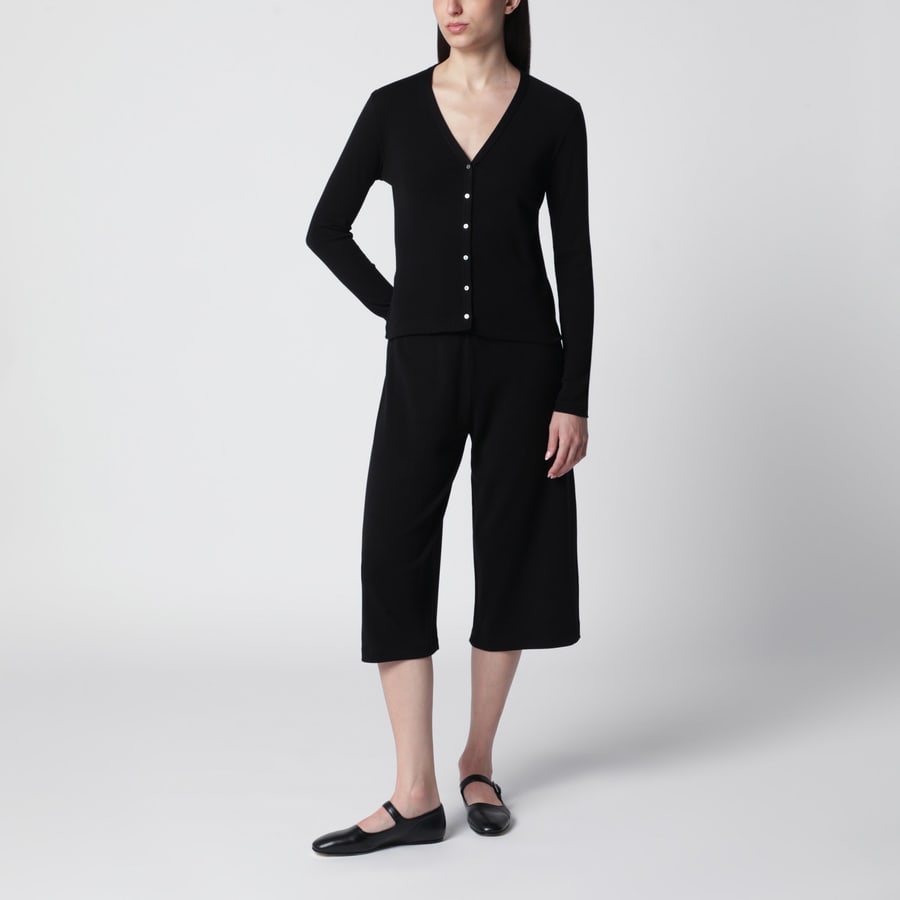 The Row Cardigan nero in cotone, view 2