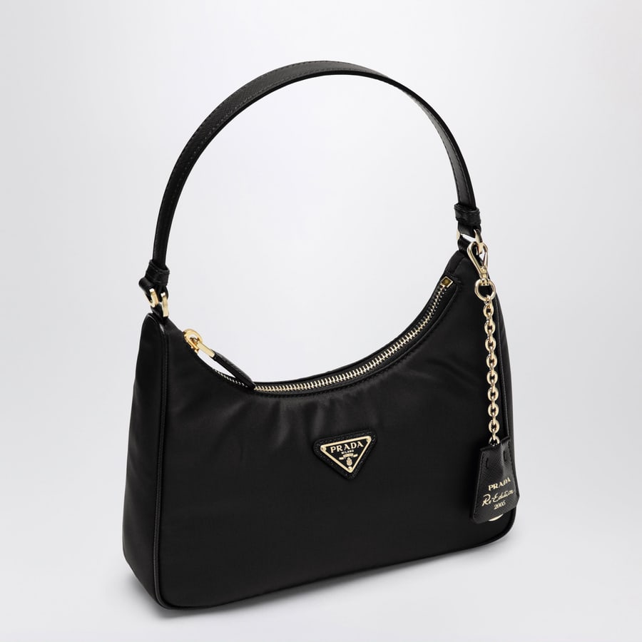 Prada Borsa Re-Edition 2005 in Re-Nylon e Saffiano nera, view 3