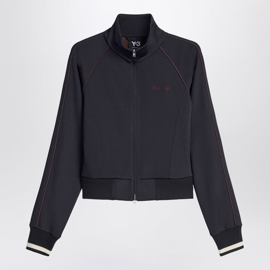 adidas by Wales Bonner Y-3 Felpa con zip nera in maglia rasata