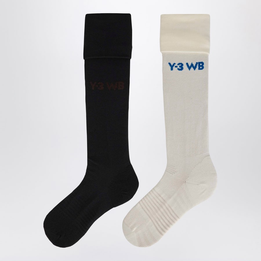 adidas by Wales Bonner Y-3 Set di due calzettoni bianchi e neri