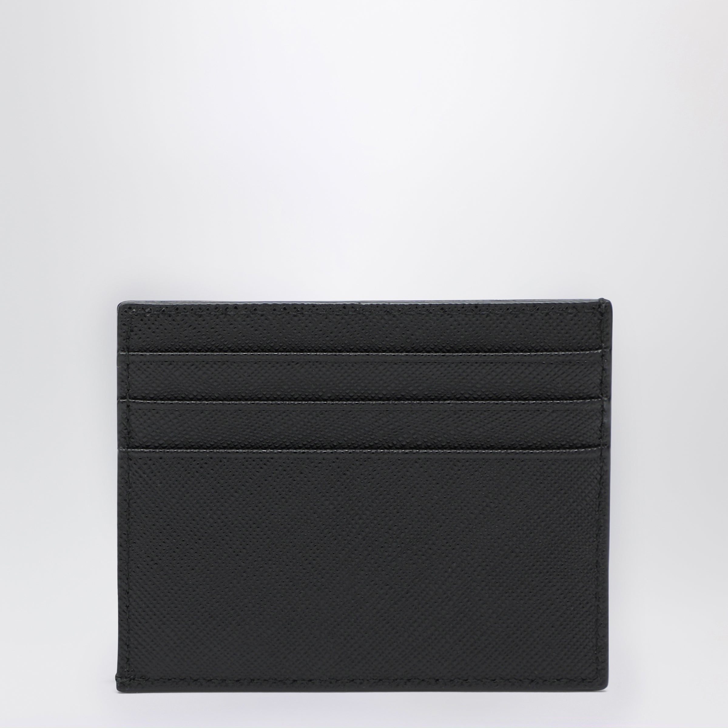 Prada Portacarte di credito nero in pelle Saffiano