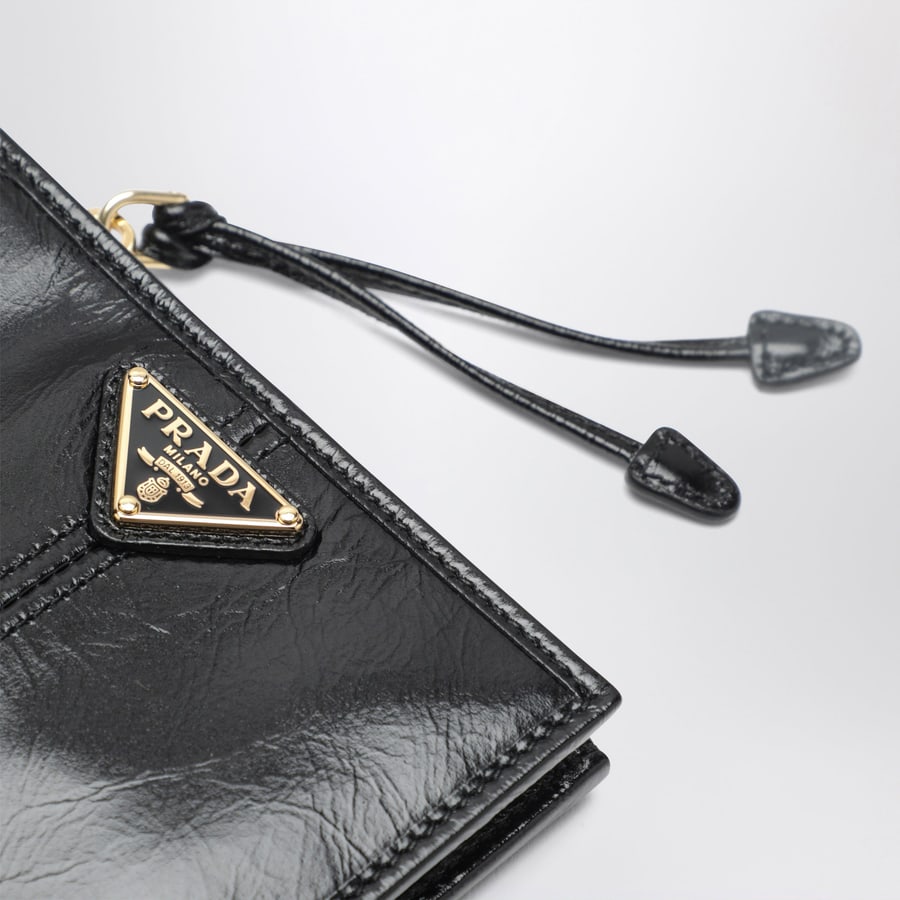 Prada Portafoglio piccolo in pelle nero, view 4