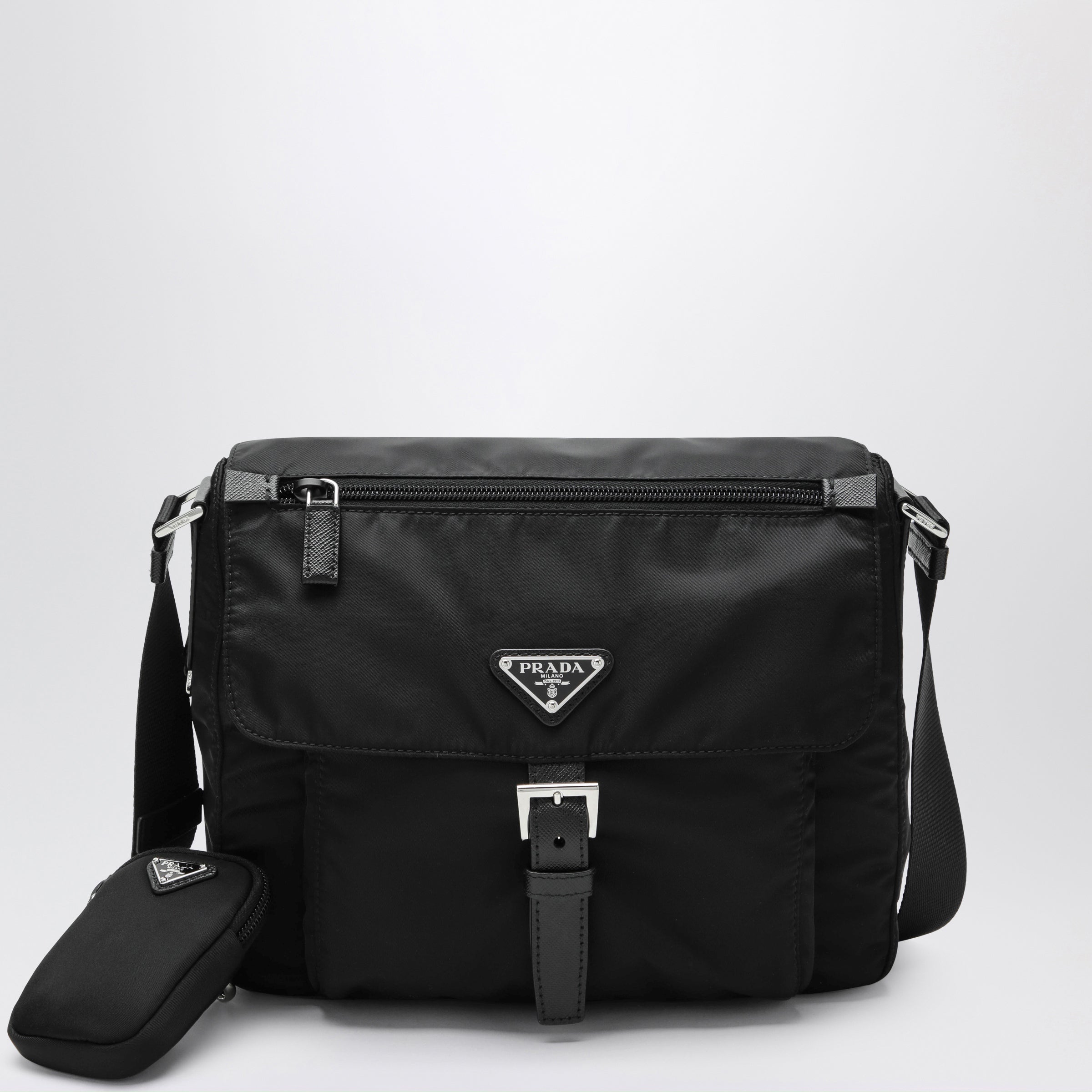 Prada Borsa a tracolla nera in Re-Nylon