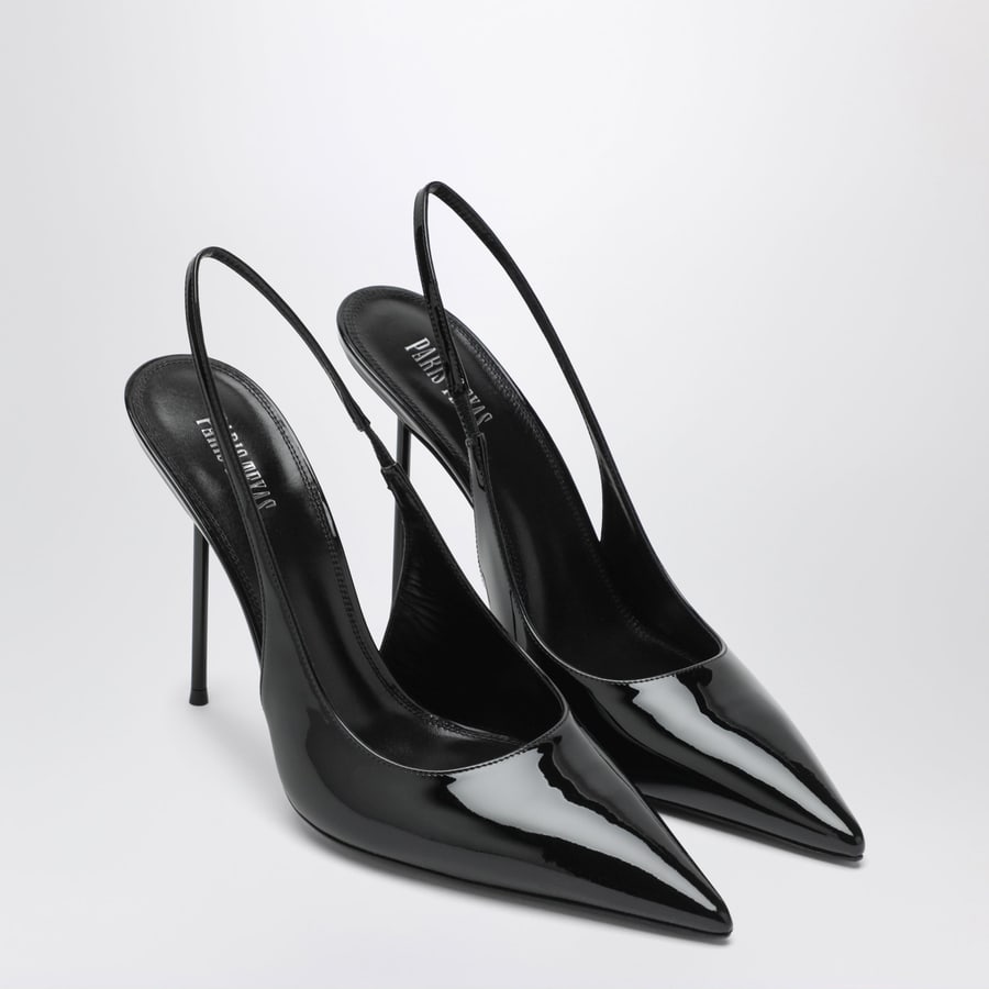 PARIS TEXAS Slingback Lidia in vernice nera, view 2