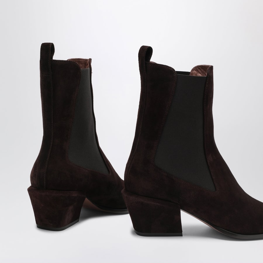 PARIS TEXAS Stivali Bettina in suede color cioccolato, view 5