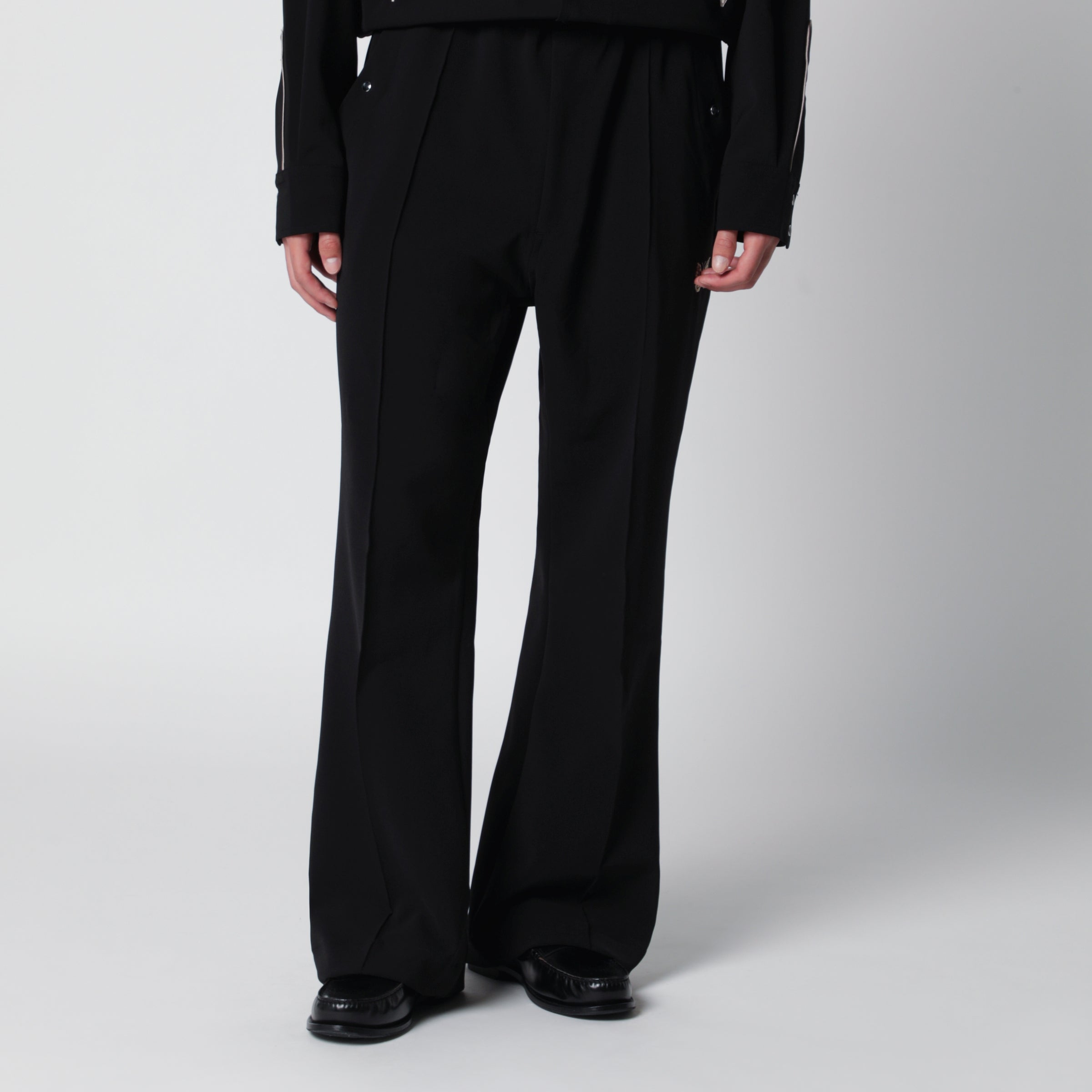 NEEDLES Pantaloni Piping Cowboy in poliestere neri
