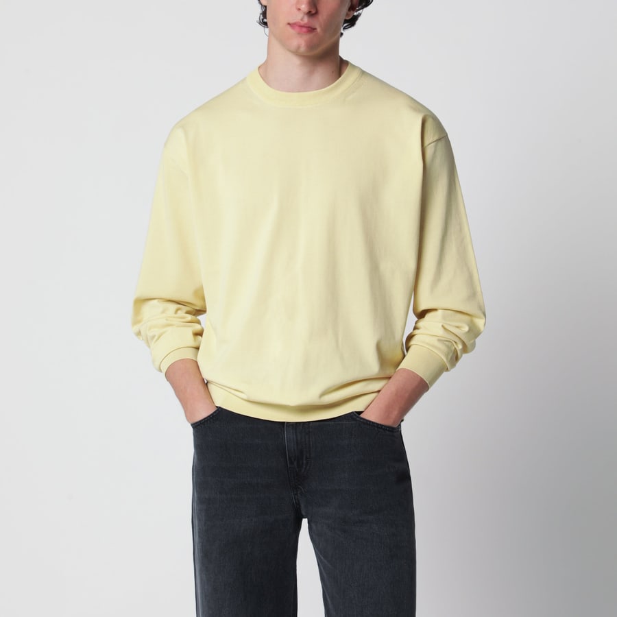 AURALEE Maglione in cotone giallo