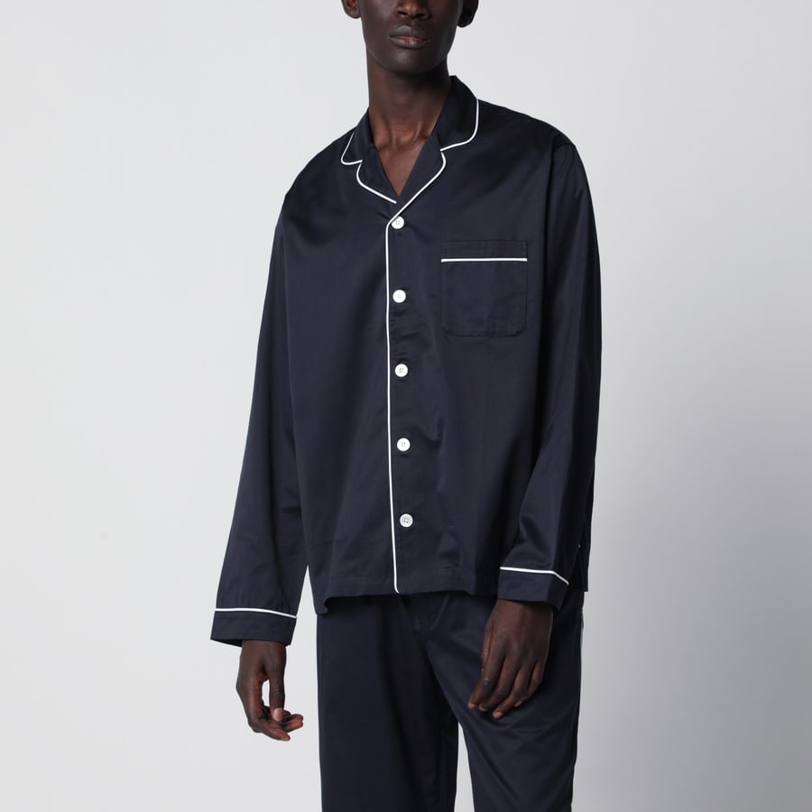 TEKLA Camicia pigiama blu
