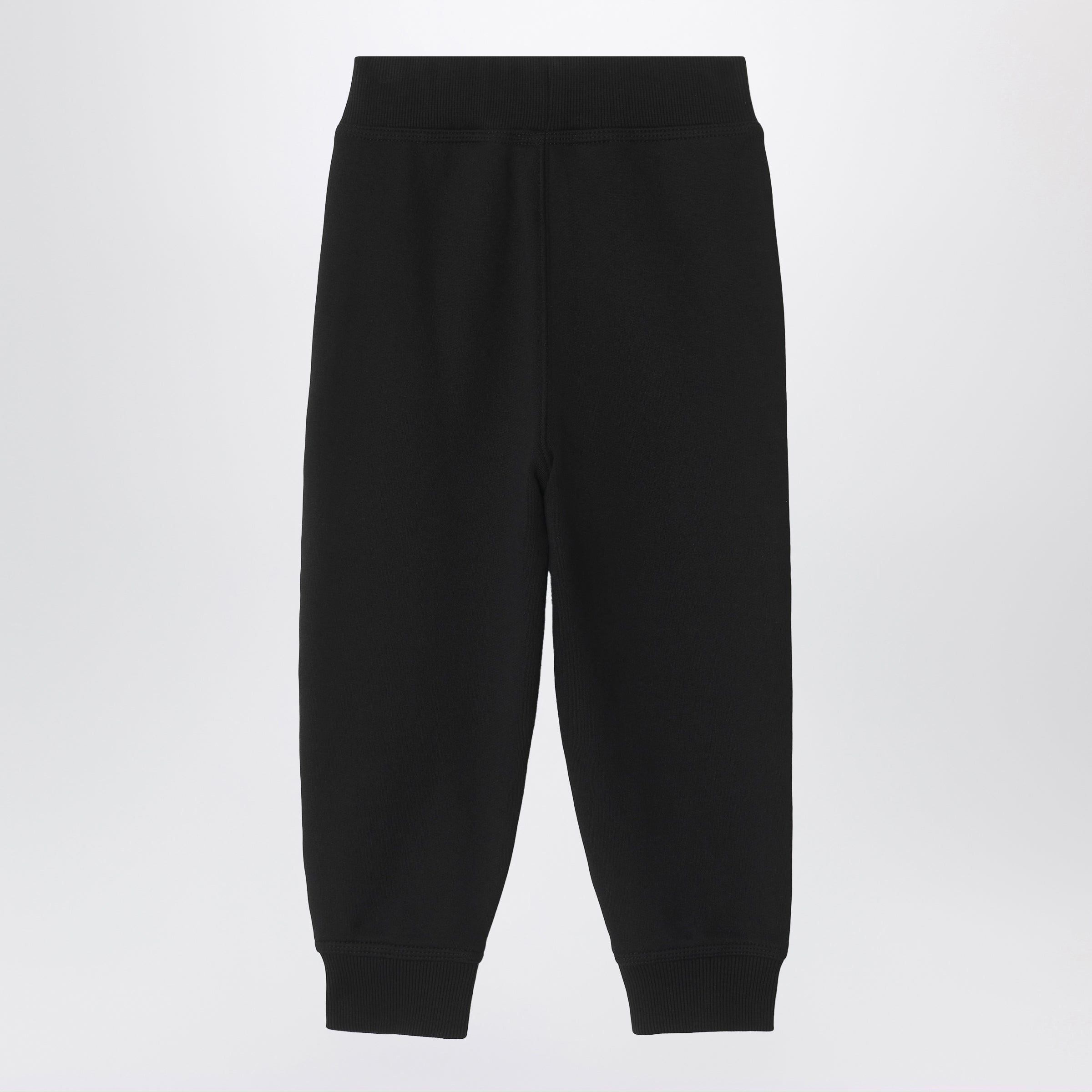 Burberry Pantalone jogging nero con dettaglio motivo Check, view 2