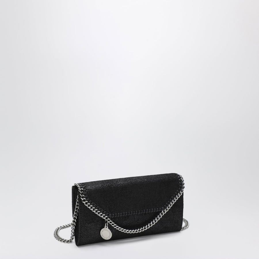 Stella McCartney Portafoglio con tracolla Falabella nero, view 3