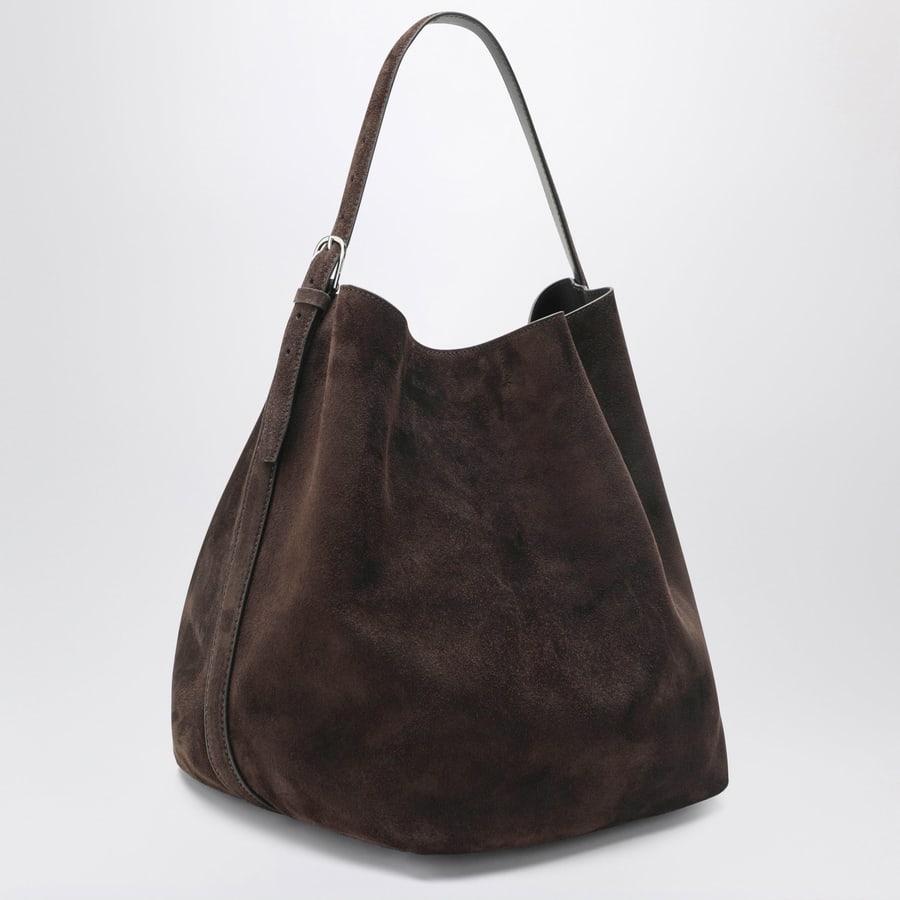 Toteme Borsa Tote marrone in pelle scamosciata, view 3