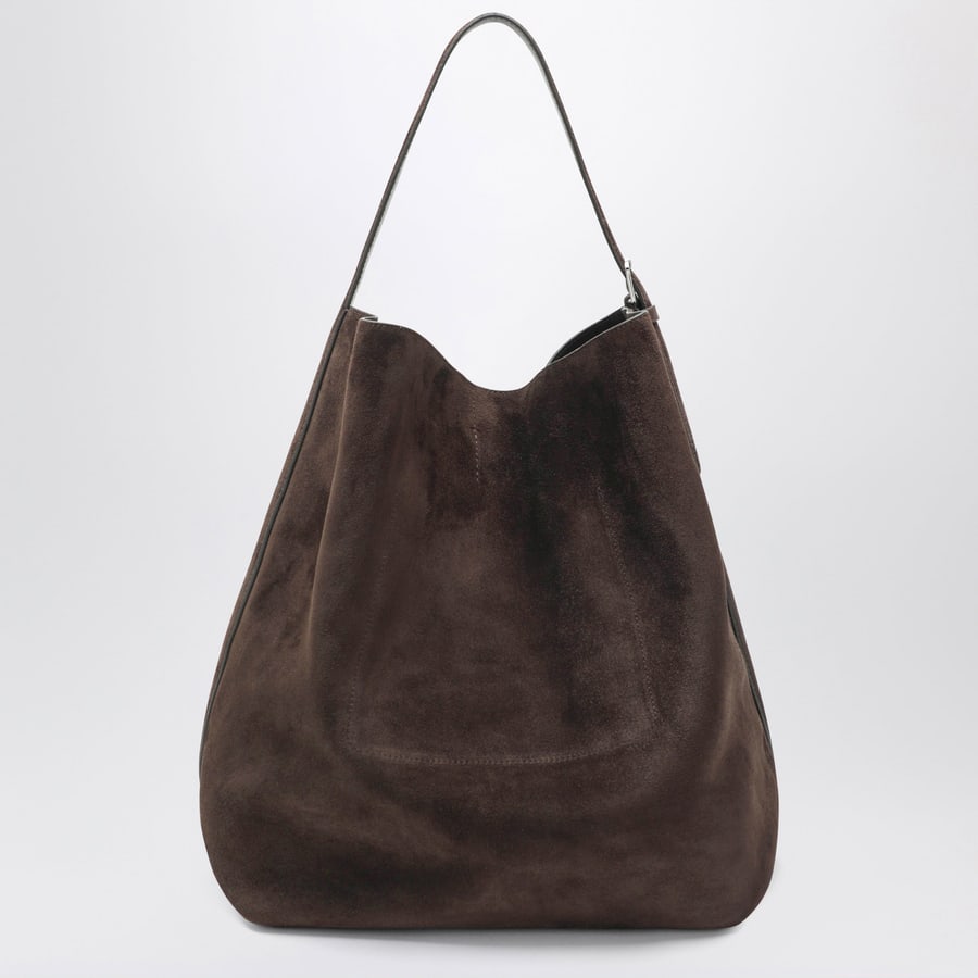 Toteme Borsa Tote marrone in pelle scamosciata, view 4